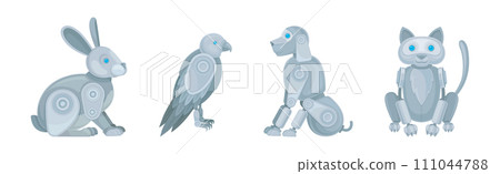 Mechanical Animals and Futuristic Mechanic Pets Vector Set Mechanical Animals and Futuristic Mechanic Pets Vector Set 111044788