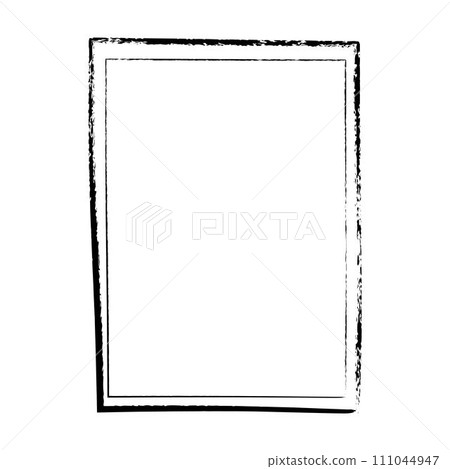 Frame border, grunge shape icon, vertical rectangle decorative doodle element for design in vector illustration Frame border, grunge shape icon, vertical rectangle decorative doodle element for design in vector illustration 111044947