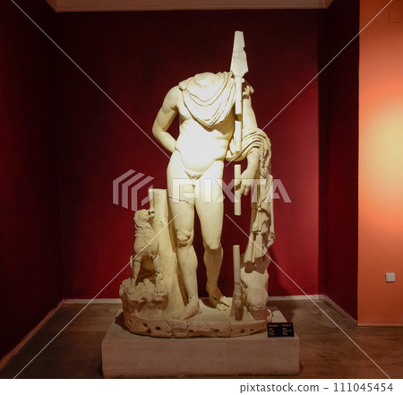 Marble statues of gods and emperors of antiquity in the Museum of Antiquities of Antalya, Turkey. Marble statues of gods and emperors of antiquity in the Museum of Antiquities of Antalya, Turkey. 111045454