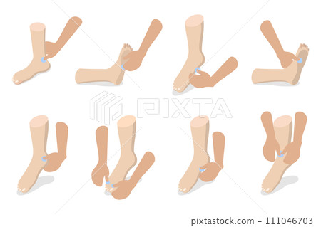 3D Isometric Flat Conceptual Illustration of Chinese Massage 3D Isometric Flat Conceptual Illustration of Chinese Massage 111046703