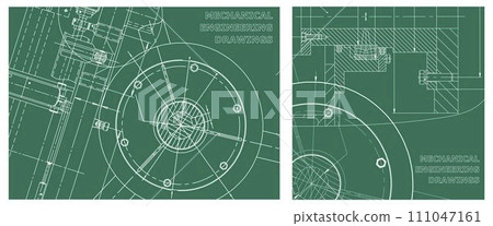 Engineering illustration set. Cover, flyer, banner, background 111047161