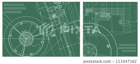 Engineering illustration set. Cover, flyer, banner, background 111047162