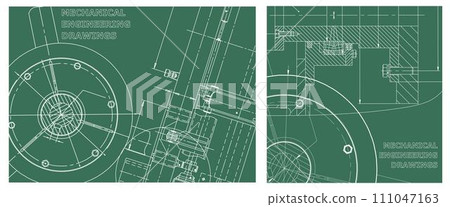 Engineering illustration set. Cover, flyer, banner, background 111047163