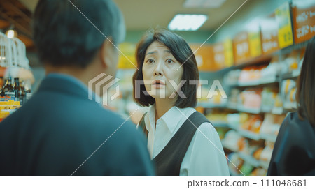 AI圖像生成－店員受到顧客騷擾 111048681