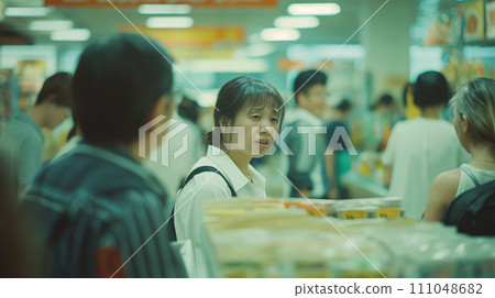 AI圖像生成－店員受到顧客騷擾 111048682