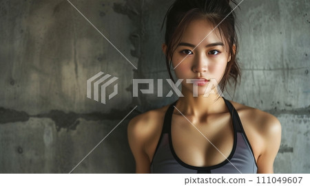 一位穿著運動服的年輕女子的肖像（AI 生成） 111049607