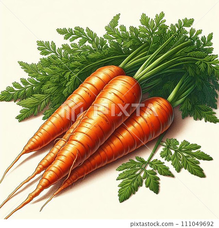 carrots with leaves and carrots with leaves 111049692