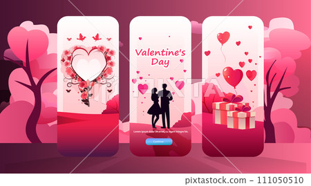 set happy valentines day celebration templates collection horizontal set happy valentines day celebration templates collection horizontal 111050510