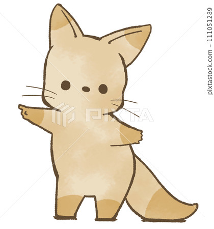 fox pointing to the left 111051289