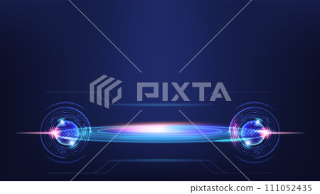 Abstract Quantum computer technologies background concept with Futuristic blue circuit and Waves flow. Vector Illustration eps10 Abstract Quantum computer technologies background concept with Futuristic blue circuit and Waves flow. Vector Illustration eps10 111052435