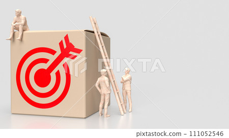 The Target symbol on box for Business concept 3d rendering. 111052546