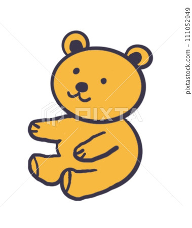 可愛的橘色泰迪熊 111052949