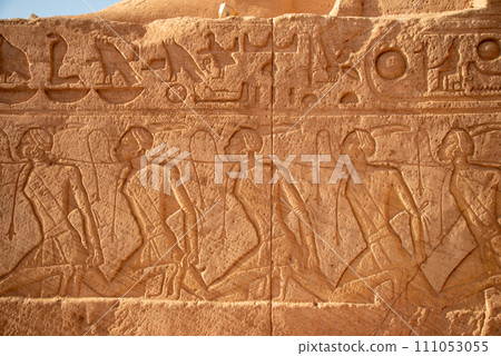 阿布辛貝神殿非常漂亮的古代壁畫 阿布辛貝神殿非常漂亮的古代壁畫 111053055