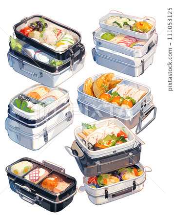 Various handmade lunch boxes 111053125