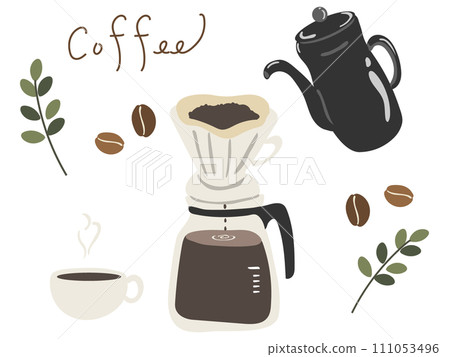 Illustration of drip coffee 111053496
