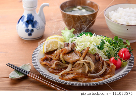 Grilled pork ribs with ginger Grilled pork ribs with ginger 111053575