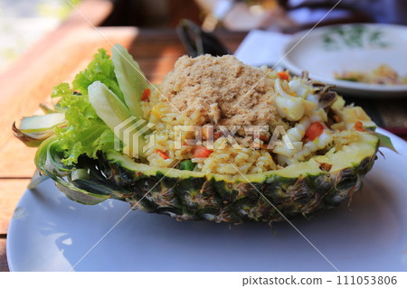 Thai food at Kata Noi Beach Pineapple Fried Rice/Khao Pad Sappalot (Thailand Phuket) 111053806