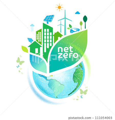 Net zero and carbon neutral concept. 111054003