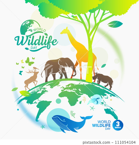 World Wildlife Day Logo design template, March 3 111054104