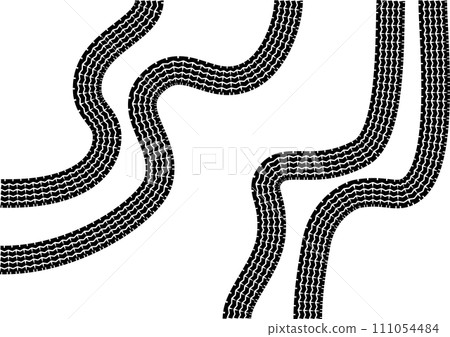 簡單的輪胎痕跡背景素材 簡單的輪胎痕跡背景素材 111054484