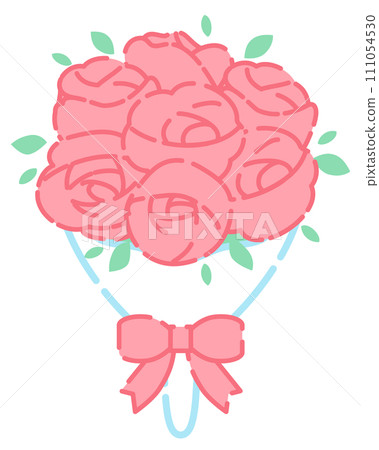 一束紅玫瑰的插圖 111054530