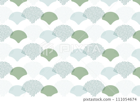 Japanese style fan-shaped background pattern illustration 111054674