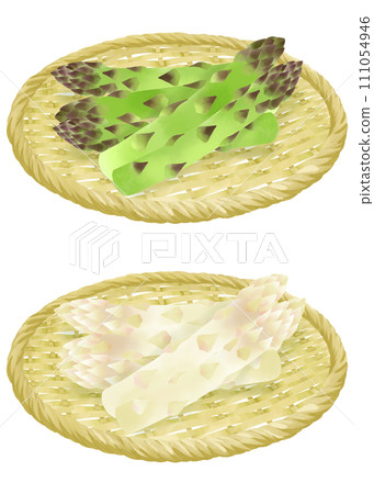 漏勺上蘆筍的插圖 漏勺上蘆筍的插圖 111054946