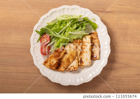 Swordfish grilled in butter and soy sauce 111055674