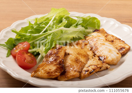 Swordfish grilled in butter and soy sauce 111055676