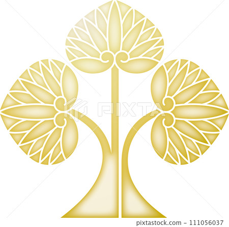 Family crest: Aoi standing to the right [gold] 111056037
