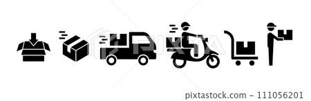 Home delivery/delivery icon set Home delivery/delivery icon set 111056201