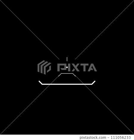 Cyberpunk target, HUD aim, tech digital sight 111056233