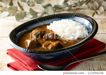 Beef curry made with slowly stewed domestic Wagyu beef 111056236