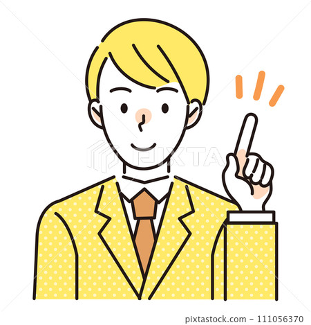 Male office worker businessman pointing to a point Male office worker businessman pointing to a point 111056370
