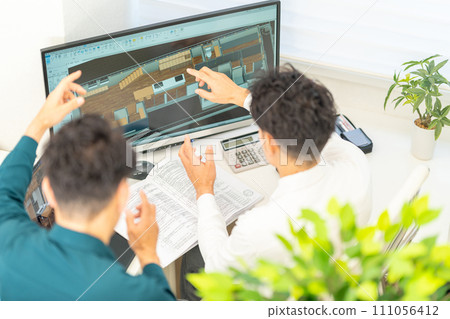 3D CAD 3D 3DCG architectural design house interior 2 people 111056412