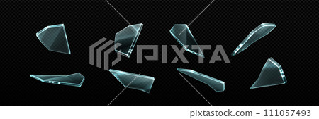 Broken glass shatter and piece. Broken glass shatter and piece. 111057493