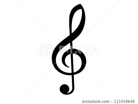 Treble clef illustration 111058648