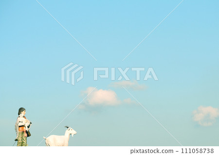 boy and goat 111058738