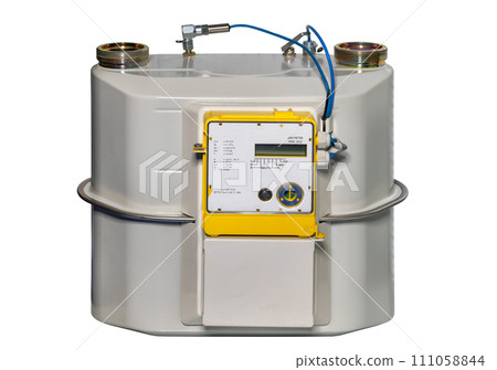Gas electric meter housing with terminals and panel. 111058844