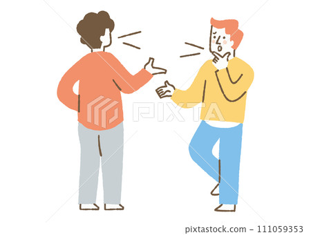 Two men arguing_color Two men arguing_color 111059353