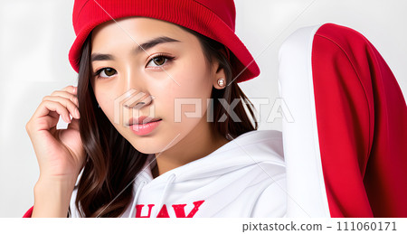 AI-generated content. portrait of a romantic girl on a white background, Valentine's day, love heart, woman feeling, holiday of love Valentine's day, February holiday February 14, AI-generated content. portrait of a romantic girl on a white background, Valentine's day, love heart, woman feeling, holiday of love Valentine's day, February holiday February 14, 111060171