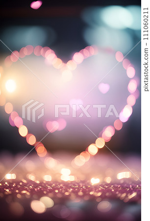 AI-generated content. bokeh heart, valentine's day, romantic valentine day, holiday love background, bokeh heart, sparkling hearts background, love romance, pink, red, shiny background sparkles heart 111060211