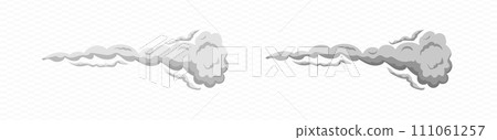 Smoke cartoon vector wind puff . Comic smoke puff 111061257