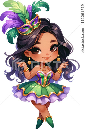 Mardi Gras costumes people at Carnival 111061719