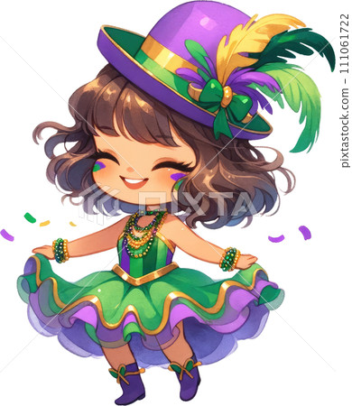 Mardi Gras costumes people at Carnival 111061722
