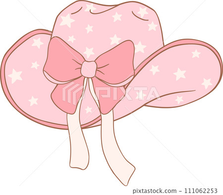 Coquette Cowgirl hat with pink ribbon bow Coquette Cowgirl hat with pink ribbon bow 111062253