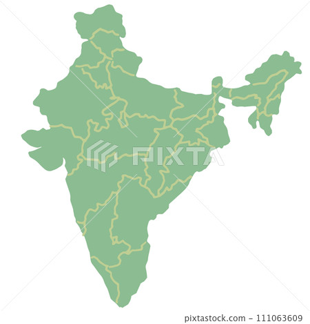 Map of India (green) Map of India (green) 111063609