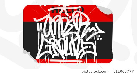 Isolated Graffiti Style Sticker Hello My Name Is With Some Street Art Lettering Vector Illustration Isolated Graffiti Style Sticker Hello My Name Is With Some Street Art Lettering Vector Illustration 111063777