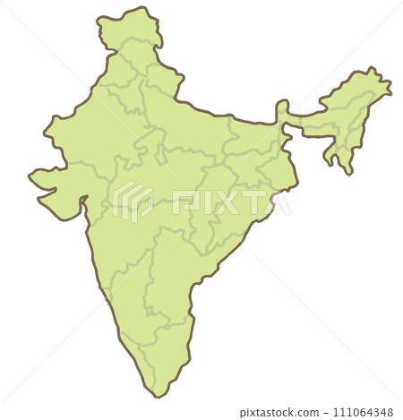 Map of India (with vectors) 111064348