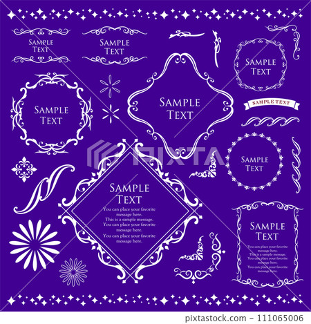 復古框架。設計模板。華麗的額頭套裝 111065006